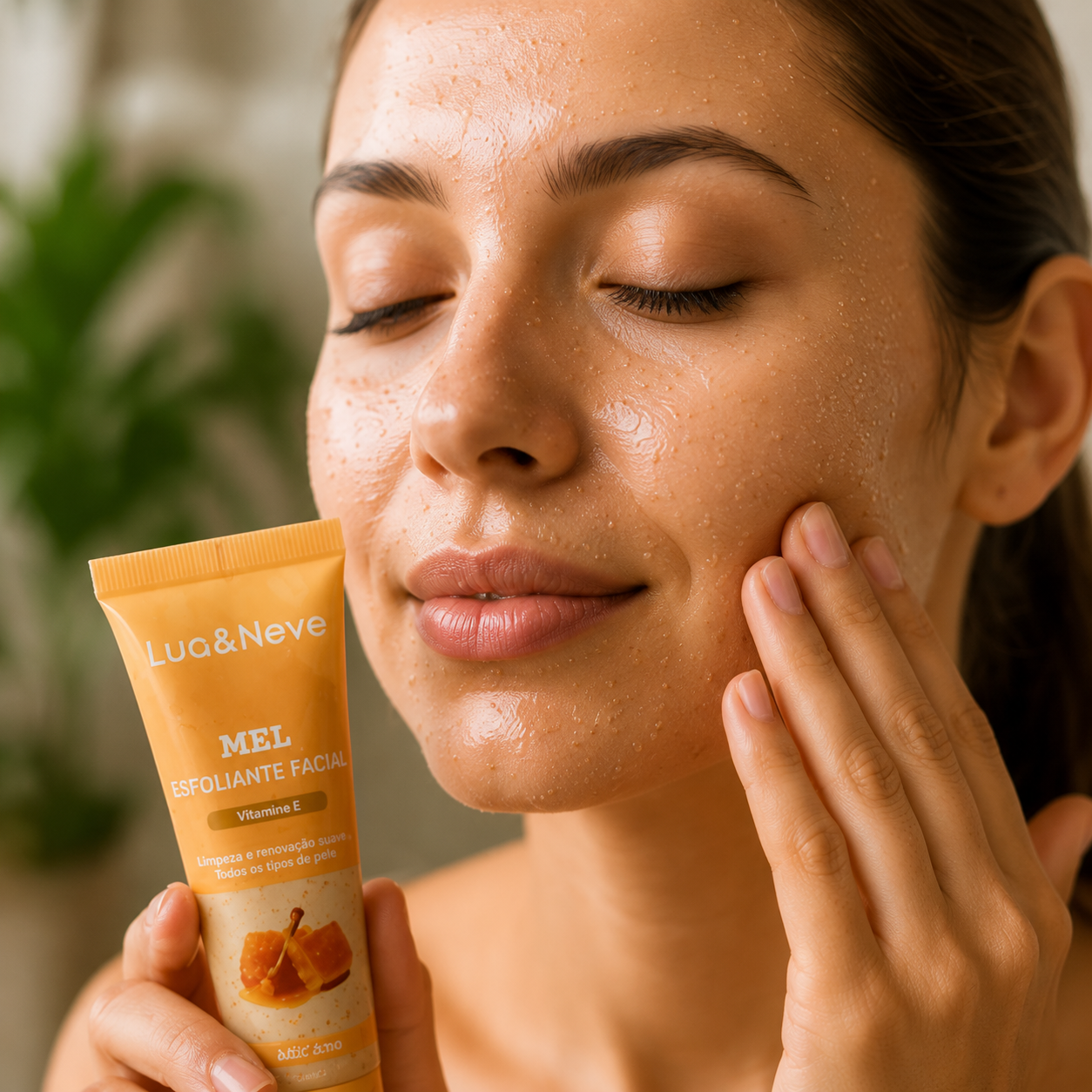 Foto gerada com IA de Esfoliante facial de mel